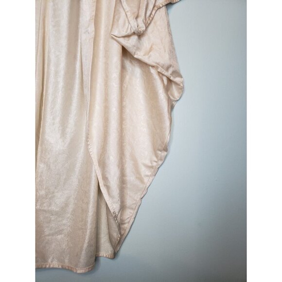 Ilusion Women's 36 Robe Open Front Pink Lacy Lightweight Flutter Short Sleeve - Picture 3 of 5